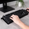 thumbnail image 6 of 1 Pcs Computer Keyboard Stand,Acrylic Computer Keyboard Stand for Desk,Small Computer Keyboard Tray,Keyboard Holder,Keyboard Riser,Keyboard Lift,for Desk Keyboard Holder Tray,(Black,17x5.7 in), 6 of 9