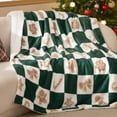 thumbnail image 6 of Christmas Throw Blanket - Soft and Warm Sherpa Christmas Checkered Throw Blankets for Couch, Sofa, Bed, Decoration Gift 50"x60", 6 of 8