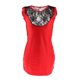 thumbnail image 2 of de Noche de material cuero PU Cuello con Encajes sin Lencería de Dormir para Cóctel SG Yinane Vestido de noche de fiesta para mujer, 2 of 8