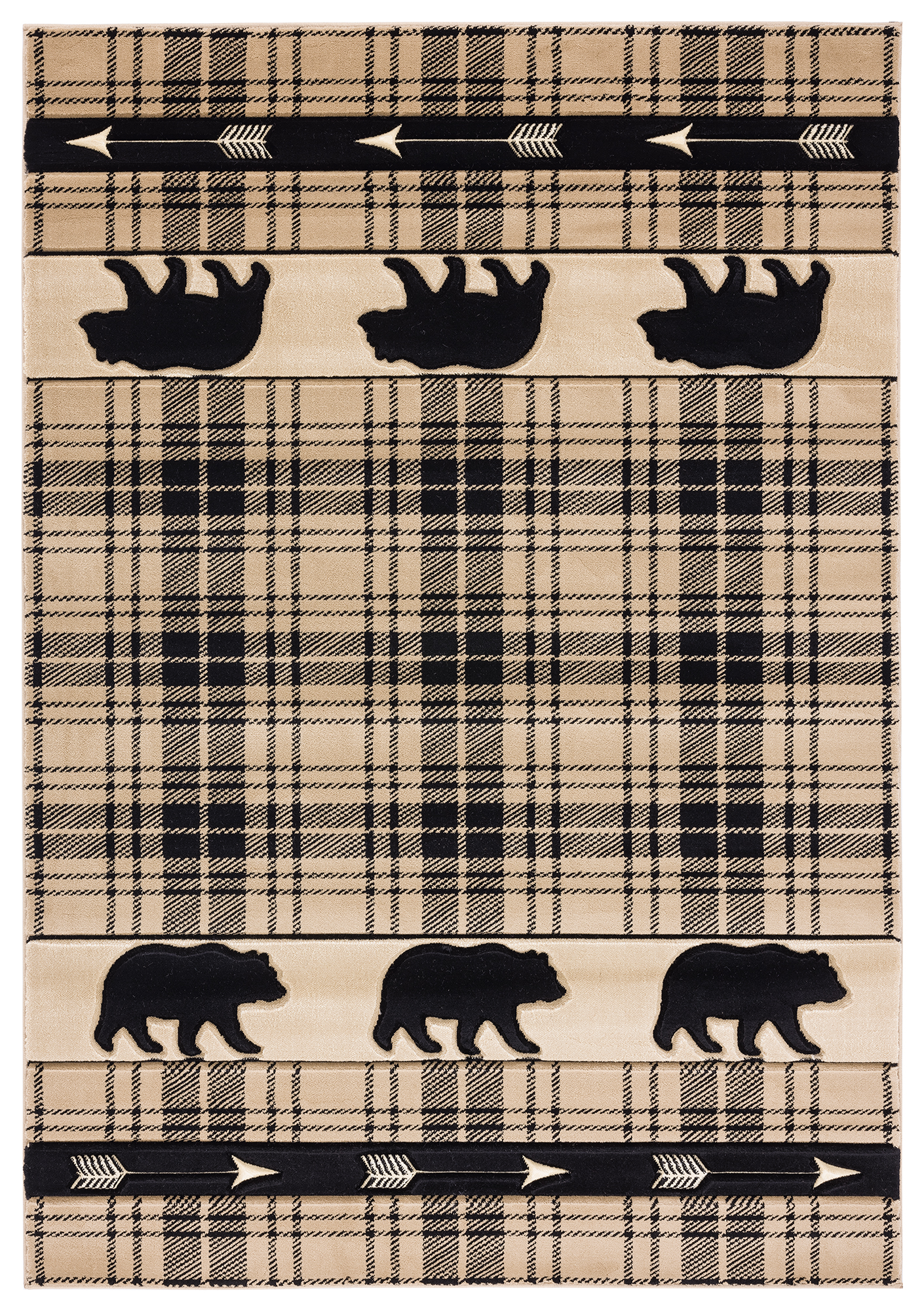 United Weavers of America Lodge Plaid Loomed Area Rug, 5.25' x 7.5'