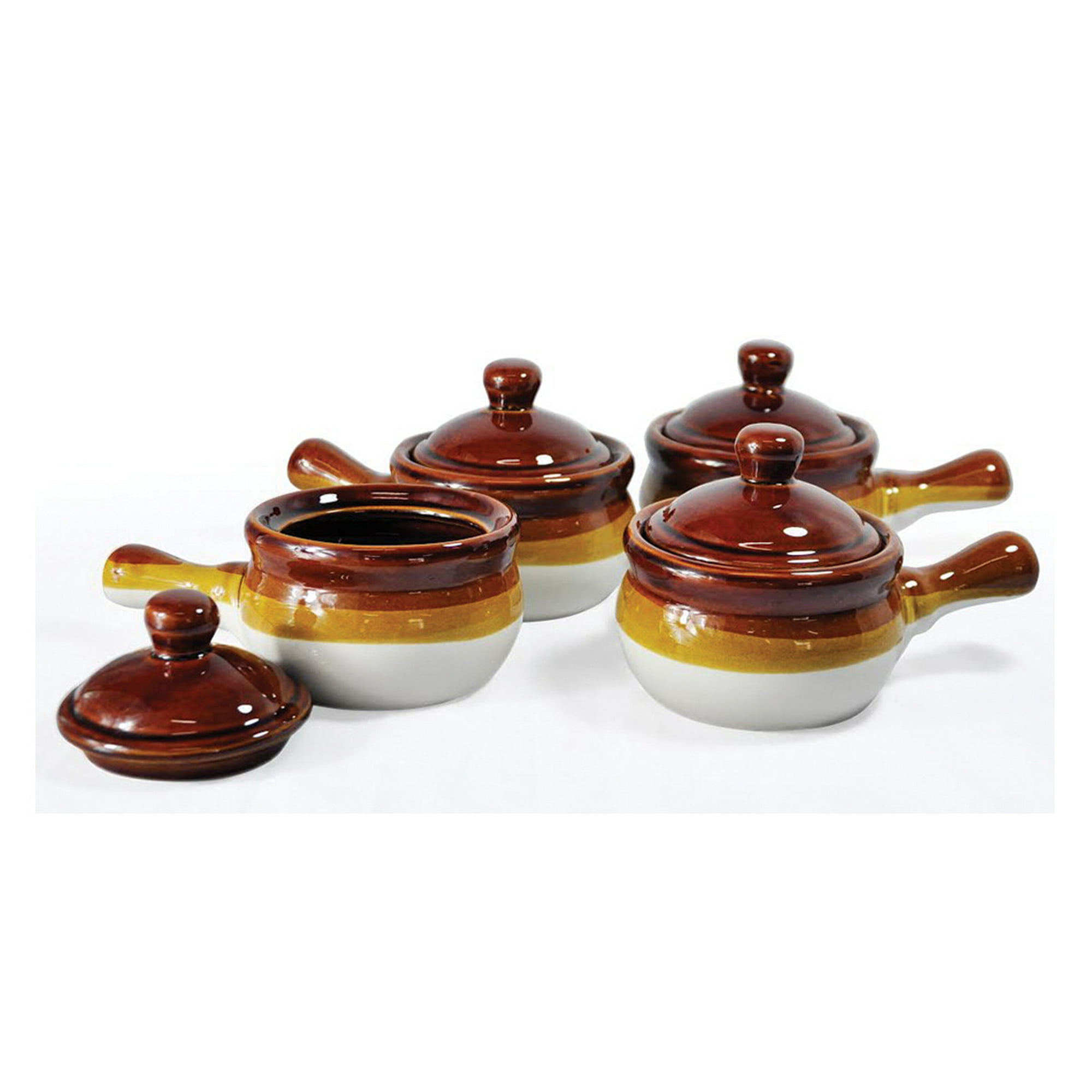 Onion Soup Bowl Set Covered Brown Cream Canada Onion Soup Bowl Set Covered Brown