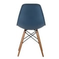 thumbnail image 3 of Leejay Teal Plastic Dining Chairs with Wood Legs,Set of 4, 3 of 5