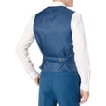 thumbnail image 4 of Caravelli Men's 600584 Slim Fit Textured Top 3-Piece sit Suit - Electric Blue - 52L, 4 of 7