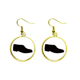 thumbnail image 1 of La silueta de los hombres zapatos de cuero negro Ear Dangle Golden Drop Earring Jewelry Mujer Unbranded M, 1 of 3