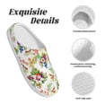 thumbnail image 5 of Lsque Wild Exotic Birds And Flowers Pattern Womens Comfort Cotton on Scuff With Memory Foam and Anti-skid Sole Slipper-44/45, 5 of 7