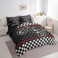 thumbnail image 3 of Feelyou Cartoon Motorcycle Lover Bedding Comforter Set 7pcs, Dirt Bike Sports Queen Bedding Sets, Teens Kids Boys Girls Reversible Queen Sheet Sets, Breathable Home Decor, 3 of 7