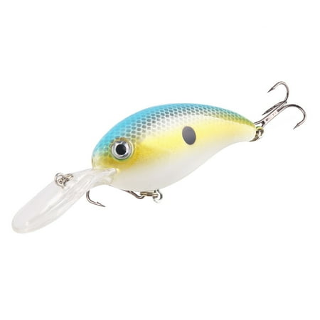 MIGAINO 1Pc Crank 3D Eyes Fishing Lure Hard Bait Bass Crankbait Sharp Fish Hook Tackle