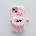 thumbnail image 5 of Allytech Faux Furry Case Cover for Apple iPhone 15 Pro Max, Girly Fuzzy Faux Fur Protective Anti-Scratch Cute Cover Case for Girls Women - Pink, 5 of 7
