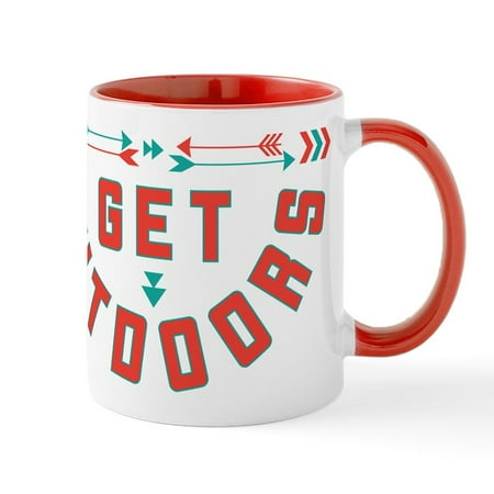 

CafePress - Get Outdoors - 11 oz Ceramic Mug - Novelty Coffee Tea Cup