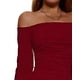 thumbnail image 5 of Vestido de Color Sólido para las Mujeres Fuera Del Hombro Manga Larga Plisado Bodycon sin Espalda Traje de Vacaciones, 5 of 5