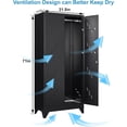 thumbnail image 3 of Metal Storage Cabinet with Lock, 71" Garage Storage Cabinet with Hanging Rod & S-Hooks, Large Storage Cabinet, Locking Tool Cabinet Utility Closet, Black, 3 of 7
