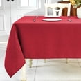thumbnail image 2 of Rectangle Table Cloth Oil-Proof Spill-Proof Water Resistant Tablecloth Wrinkle Free Anti-Scratch Dining Table Cover Birthday Party Kitchen Tabletop Decor, Red,140*180cm, 2 of 5
