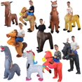 thumbnail image 2 of Disfraz inflable de animal para Halloween y Navidad para adultos y niños, disfraz inflable de caballo, unicornio, dinosaurio, fiesta de cosplay, 2 of 5