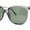 Slate - Green, variant on Polarized Classy Iconic Feminine Thin Plastic Horn Rim Round Sunglasses Slate - Green