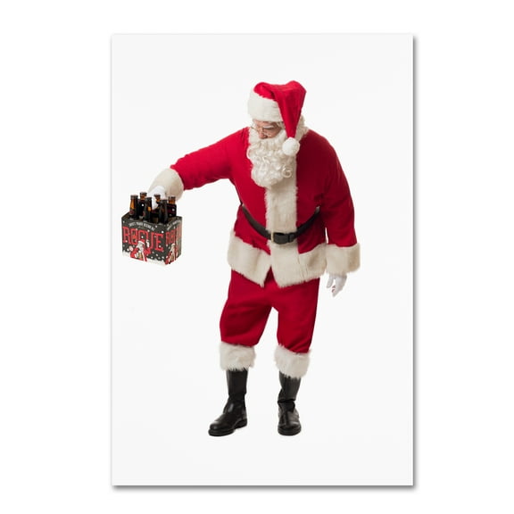 Trademark Fine Art 'Santa-beer-14013' Canvas Art by Ed Wheeler