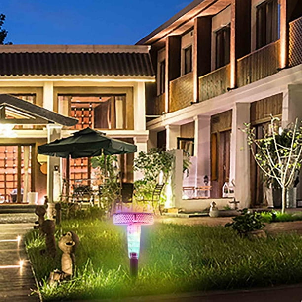Ganfancp Al Aire Libre de Iluminación de Energía Solar Lámparas Colorido Automático de Iluminación Nocturna de Energía Solar Patio Montado En El Suelo Luces 2Pc Ofertas Flash Luces Solares X 2