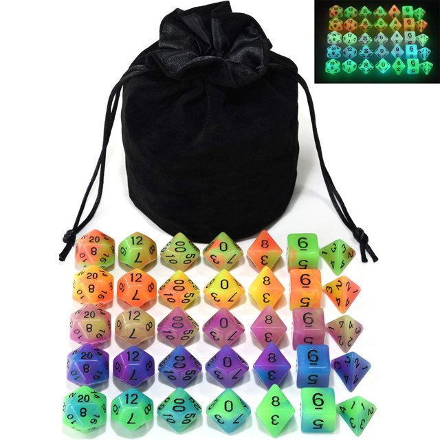 Set de dados IvyFieldDice para juegos RPG de Dungeons & Dragons