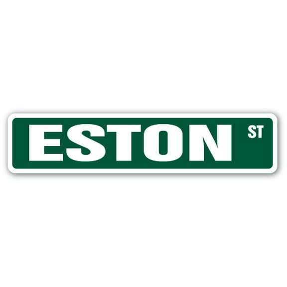 SignMission SS-ESTON 4 x 18 in. Childrens Name Room Street Sign - Eston