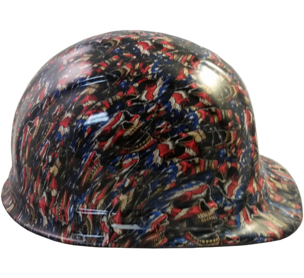 Patriot Skulls Hydro Dipped Hard Hats Cap Style Design with 4 Pt Suspension