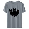 thumbnail image 1 of Tops Para Mujer Elegantes Blusas Casuales Camisas de Moda Sueltas Cuello Redondo Animal Lindo Estampado Camiseta de Manga Corta Odeerbi ODB167064, 1 of 6