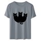 thumbnail image 4 of Camiseta de manga corta con estampado de animales y cuello redondo suelto a la moda de verano para mujer Pompotops  hfajkhk134276, 4 of 6