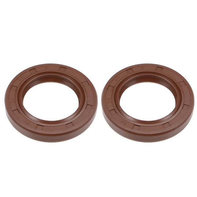 Sello de aceite 30mm Diámetro interior 47mm Diámetro exterior 7mm Grosor Caucho de flúor Doble labio Sellado 2Pcs
