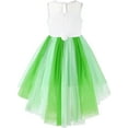 thumbnail image 2 of Girls Dress Green Easter Rabbit High Low Dress Egg Hunting Bag 4 Years, 2 of 8