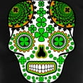 thumbnail image 3 of CafePress - Shamrock Sugar Skull Women's Dark Pajamas - Women's Short Sleeve Print T-Shirt and Pants Dark Cotton Pajama Set, 3 of 7