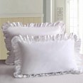 thumbnail image 5 of 100% Cotton Ruffle Pillowcase Ruffled Pillow Cover White Pillow Case, 5 of 5