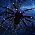 thumbnail image 5 of 2Pcs Halloween Hairy Spider Outdoor Decorations,Light-up LED Eyes Scary Spider Fake Large Spider Hairy Spider Props for Halloween Yard Decorations Party Outdoor and Outdoor Decor Black 11.8inch, 5 of 9