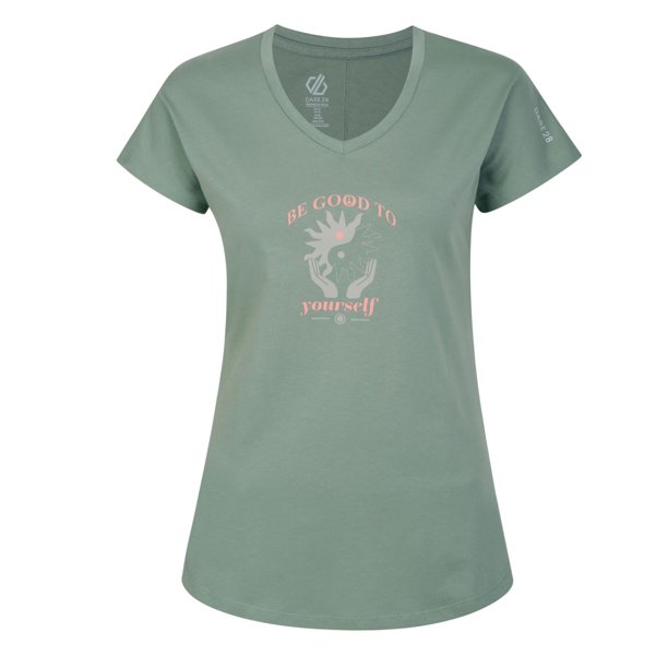 Dare 2B - Camiseta Finite Diseño Impreso para Mujer (Lilypad Verde)