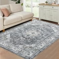 thumbnail image 1 of Ourlova Alician 9x10 Area Rug Large Machine Washable Rug for Vintage Medallion Distressed Accent Rug Stain Resistant Non-Slip Boho Floor Cover Carpet Rug, 1 of 7