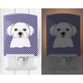 thumbnail image 2 of Caroline's Treasures BB1134CNL Purple Checkered Maltese Ceramic Night Light, 6x4x3", multicolor, 2 of 2