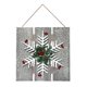 thumbnail image 1 of Cartel de licencia colgante de Adornos de habitación de habitación de guardería de Navidad Blanco Macarena Letreros colgantes de madera, 1 of 8
