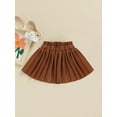 thumbnail image 4 of Kiapeise Pu Leather Skirts for Toddler Baby Girls Faux Leather Pleated Skirts Casual Mini Skirts, 4 of 8