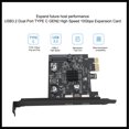thumbnail image 3 of Tarjeta USB PCI Express, Alta Velocidad de Alta Velocidad 10 GBPS FÁCLE DE INSTALAR TUPO C ENCHIP Y Reproducir la Tarjeta de expansión PCI Express USB 3.2 PC PC DE DESCORTRITORIO, 3 of 7