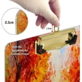 thumbnail image 4 of FMSHPON Autumn Forest Oil Painting Artwork Clipboard Hardboard Wood Nursing Clip Board and Pull for Standard A4 Letter 13x9 inches, 4 of 8