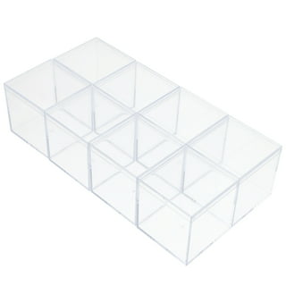 Square Cube Clear PC Small Boxes Storage Compartment Mini Box Plastic PC  Box