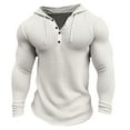 thumbnail image 2 of Men's Performance Running Hooded T Shirt Lightweight Sports Pullover Long Sleeve Training Warm Athletic Top Men's Oversized Tee Summer Tops Streetwear, 2 of 3