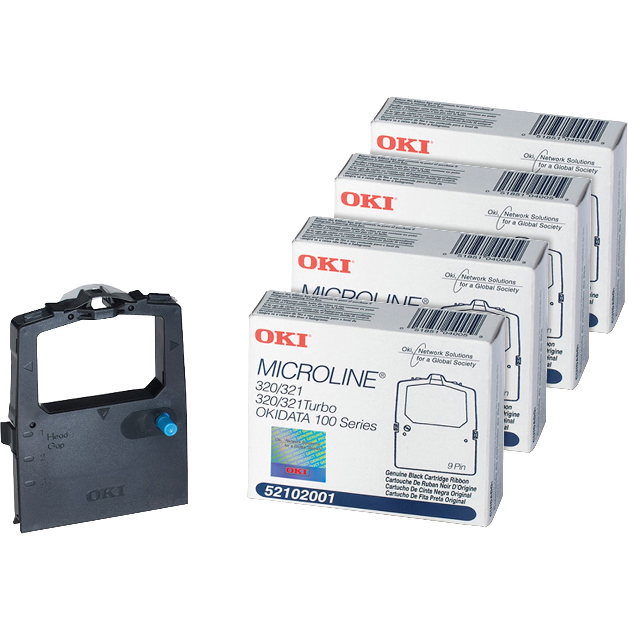 Okidata Microline 100 Series Black Cartridge Ribbon 52102001 for sale online 