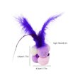 thumbnail image 2 of Cat Chew Ball Plush Interactive Cat Faux Feather Ball Kitten Play Ball with Bell, 2 of 10