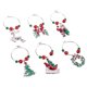 thumbnail image 2 of Ganfancp Navidad Vino Copa Decoración Charms Fiesta Año Nuevo 6 X Anillos Decorativos, 2 of 2