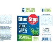 Blue Stop Max Muscle and Joint Relief Gel, Soothes Aches and Discomfort with Massage Applicator, 3.4 oz