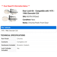 thumbnail image 2 of Door Lock Kit - Compatible with 1975 - 1986 Chevy C20 1976 1977 1978 1979 1980 1981 1982 1983 1984 1985, 2 of 2