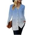 thumbnail image 6 of idosla Cardigans for Women Lightweight Trendy Long Sleeve Dressy Open Front Thin Long Cardigan Flowy Floral Jackets (Light Blue, XXL), 6 of 8