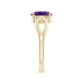 thumbnail image 5 of ANGARA Natural Prong-Set Solitaire 1.15 ct Amethyst Split Shank Ring in 14K Yellow Gold for Women (Size-8x6mm) | February Birthstone, Anniversary, Jewelry Gift for Women | Natural Amethyst Ring, 5 of 10