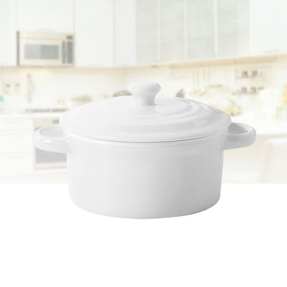 ROSENICE Ceramic Cereal Bowls White 1Pcs 200ml 5.5x3.5x1.9in