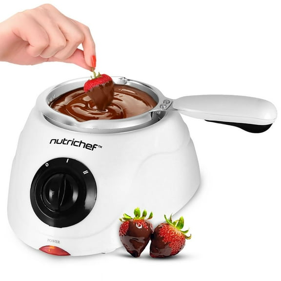 NutriChef Electric Chocolate Melting and Warming Fondue Set with Casting Molds