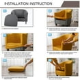 thumbnail image 7 of LKJYER Club Chair Covers Slipcover 2 Piece, Leaf Jacquard Stretch Tub Chair Cover Barrel Chair Covers Soft Armchair Sofa Cover Couch Furniture Protector, 7 of 7