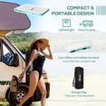 thumbnail image 4 of 10' x 7' Water Floating Dock, Rafting Inflatable Island with Air Pump and Backpack for Pool, Beach, Ocean, Blue & Green, 4 of 7